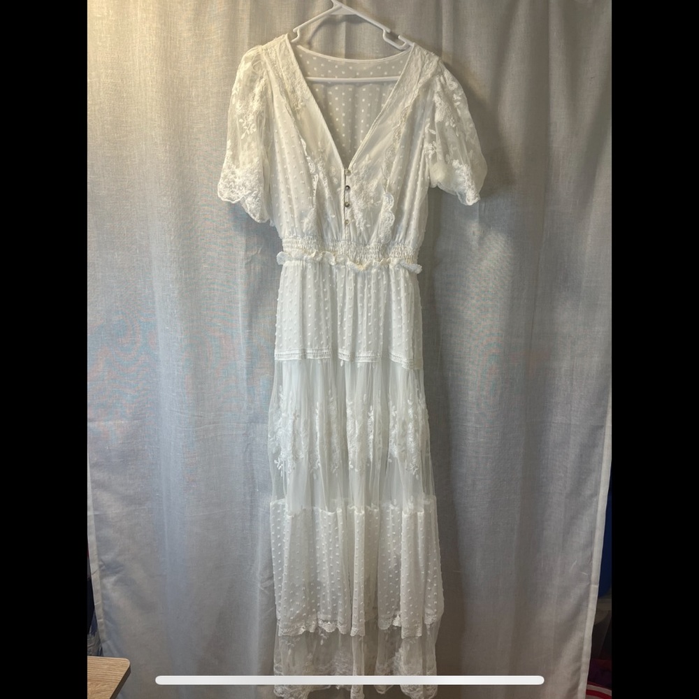 Lace Maxi Dress BDCoco Size Large